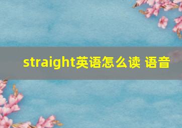 straight英语怎么读 语音